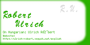 robert ulrich business card